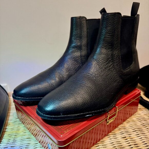 Coach Men’s Graham Chelsea Boot (Solid Black, Leather, US Size 10D) - Picture 1 of 4